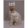 Image 1 : A SEATED STAFFORDSHIRE CAT FIGURE, c.1900,...
