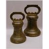 A CASED SERIES OF BRASS BELL WEIGHTS, 'Cou...