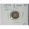 Image 1 : 1872 1/2 DIME