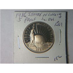 1986 S STATUE OF LIBERTY 1/2 DOLLAR