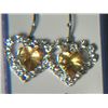 Image 1 : YELLOW HEART WITH SIMULATED DIAMONDS