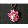 Image 1 : HOT PINK CARNATION NECKLACE