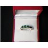 Image 1 : RUSSIAN CHROME DIOPSIDE RING SIZE 8  WITH DIAMONDS