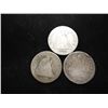 Image 1 : 3 ASSORTED SEATED LIBERTY QUARTERS