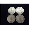 Image 2 : 4 ASSORTED 1940'S WASHINGTON SILVER QUARTERS