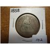 Image 1 : 1858 SEATED LIBERTY QUARTER