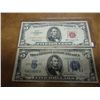Image 1 : 1934-A $5 SILVER CERTIFICATE & 1963 $5 US NOTE