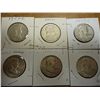 Image 1 : 6 ASSORTED FRANKLIN HALF DOLLARS