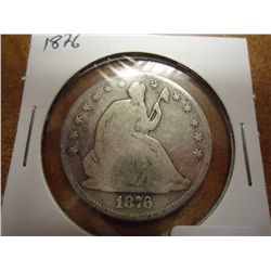 1876 SEATED LIBERTY HALF DOLLAR