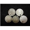 Image 2 : 5-HOLED SEATED LIBERTY HALF DIMES