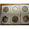 Image 2 : 6 ASSORTED WALKING LIBERTY HALF DOLLARS