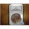 Image 1 : 1991 AMERICAN SILVER EAGLE NGC MS69