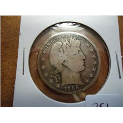1896 BARBER HALF DOLLAR (VERY GOOD)
