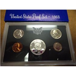 1968 US PROOF SET (WITH BOX) 40% SILVER HALF