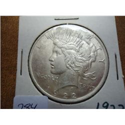 1922 PEACE SILVER DOLLAR (UNC)