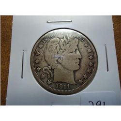 1911 BARBER HALF DOLLAR (FINE)
