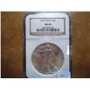 Image 1 : 1993 AMERICAN SILVER EAGLE NGC MS69