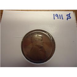 1911-S LINCOLN CENT (VERY GOOD)