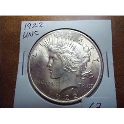 1922 PEACE SILVER DOLLAR (UNC)