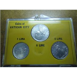 1952/53 COINS OF VATICAN CITY (UNC) (AS SHOWN)