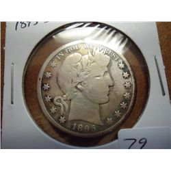 1895-S BARBER HALF DOLLAR (VERY GOOD)