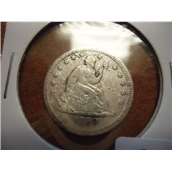 1858 SEATED LIBERTY QUARTER (EXTRA FINE)