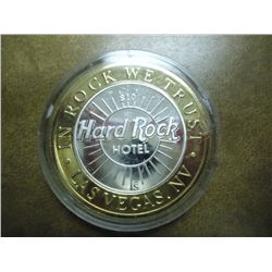 HARD ROCK CASINO $10 SILVER TOKEN (UNC)