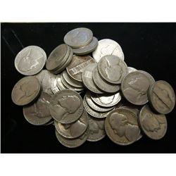 ROLL OF 40-1939 JEFFERSON NICKELS