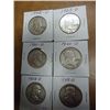 Image 1 : 6 ASSORTED FRANKLIN HALF DOLLARS