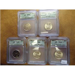 5-1999-P DELAWARE QUARTERS ICG MS66