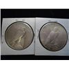Image 2 : 1923-S & 25 PEACE SILVER DOLLARS