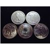 Image 2 : 5-WALKING LIBERTY HALF DOLLARS (POLISHED)