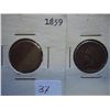 Image 1 : 1859 & 1860 INDIAN HEAD CENTS