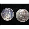 Image 1 : 1962 & 63 FRANKLIN HALF DOLLARS PROOF