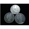 Image 1 : 1895 BENT, 98 & 03-S BARBER HALF DOLLARS
