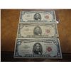 Image 1 : 3-1963 $5 US NOTES (RED SEALS)