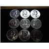 9 FRANKLIN HALF DOLLARS POLISHED
