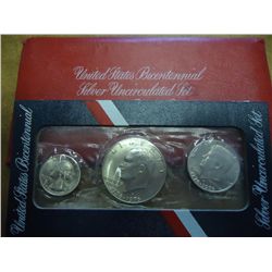 1976 US BICENTENNIAL SILVER UNC SET