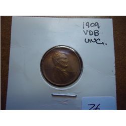 1909 VDB LINCOLN CENT (UNC)