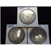 Image 1 : 1887-O,88 & 89-O MORGAN SILVER DOLLARS