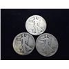 Image 1 : 1918 P/D/S WALKING LIBERTY HALF DOLLARS