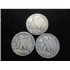 Image 2 : 1918 P/D/S WALKING LIBERTY HALF DOLLARS