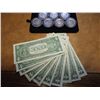 Image 2 : 10 ASSORTED 1957 $1 SILVER CERTIFICATES & 7 JFK'S
