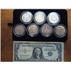 Image 3 : 10 ASSORTED 1957 $1 SILVER CERTIFICATES & 7 JFK'S