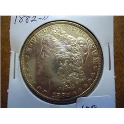1882-O MORGAN SILVER DOLLAR AU/UNC