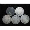 Image 1 : 1893,1900,03,07-D & 09 BARBER HALF DOLLARS