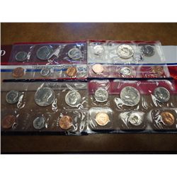 1984 & 87 US MINT SETS (UNC) P/D (WITH ENVELOPES)