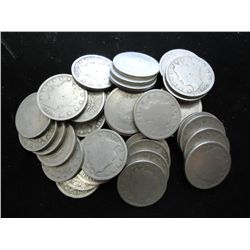 ROLL OF 40 ASSORTED LIBERTY "V" NICKELS