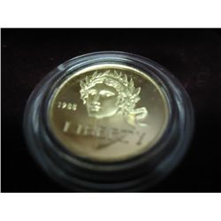 1988 US OLYMPIC GOLD $5 PROOF 1/4 OZ GOLD