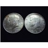 Image 1 : 1964 & 64-D KENNEDY HALF DOLLARS 90% SILVER